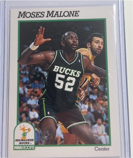 1991-92 Hoops #394 Moses Malone — front