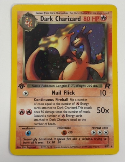 2000 Pokémon Team Rocket #4 Dark Charizard — front