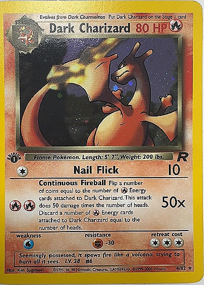 2000 Pokémon Team Rocket #4/82 Dark Charizard — front