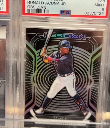 2021 Panini Chronicles Obsidian #38 Ronald Acuna Jr. — front