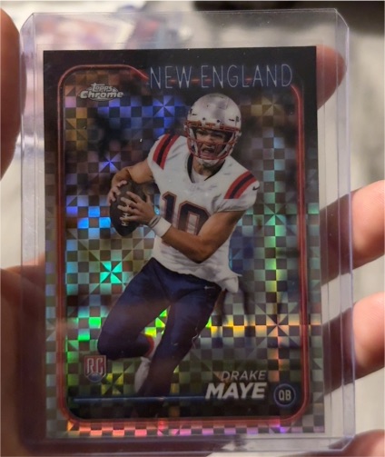 2024 Topps Chrome #203 Drake Maye RC — front