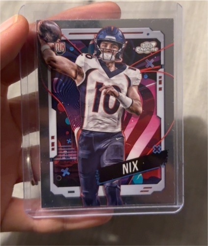 2024 Topps Chrome Cosmic #127 Bo Nix — front
