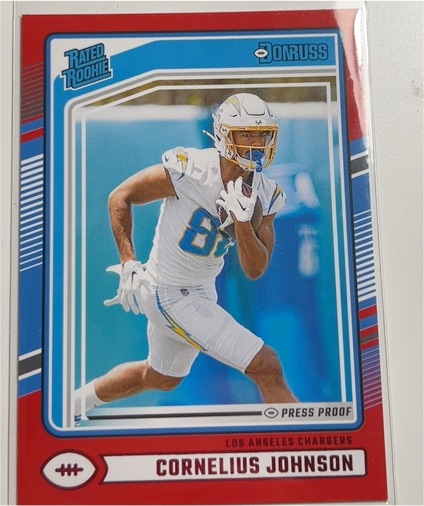 2024 Donruss #377 Cornelius Johnson Press Proof Red — front