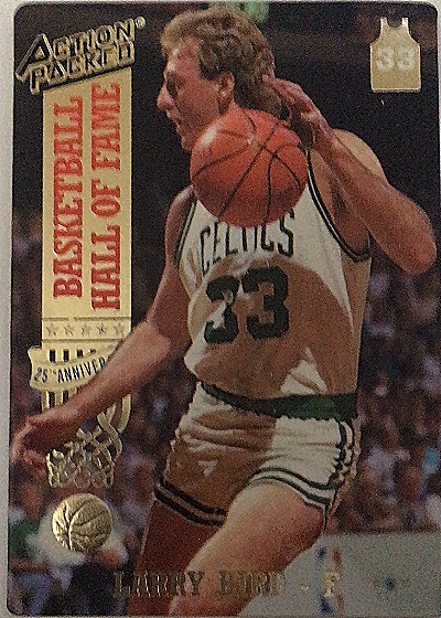 1993 Action Packed Hall of Fame #17 Larry Bird — front
