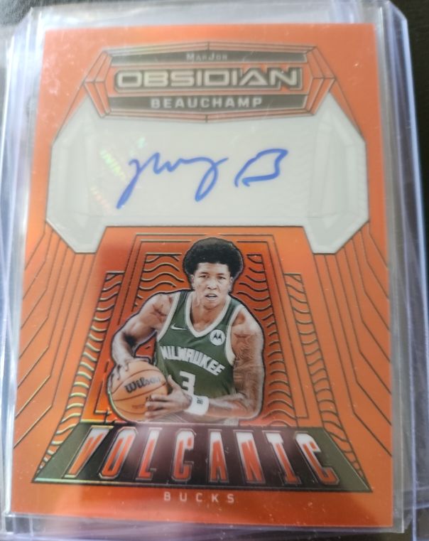 2023-24 Panini Obsidian Volcanic Signatures #VS-MJB MarJon Beauchamp Auto — front