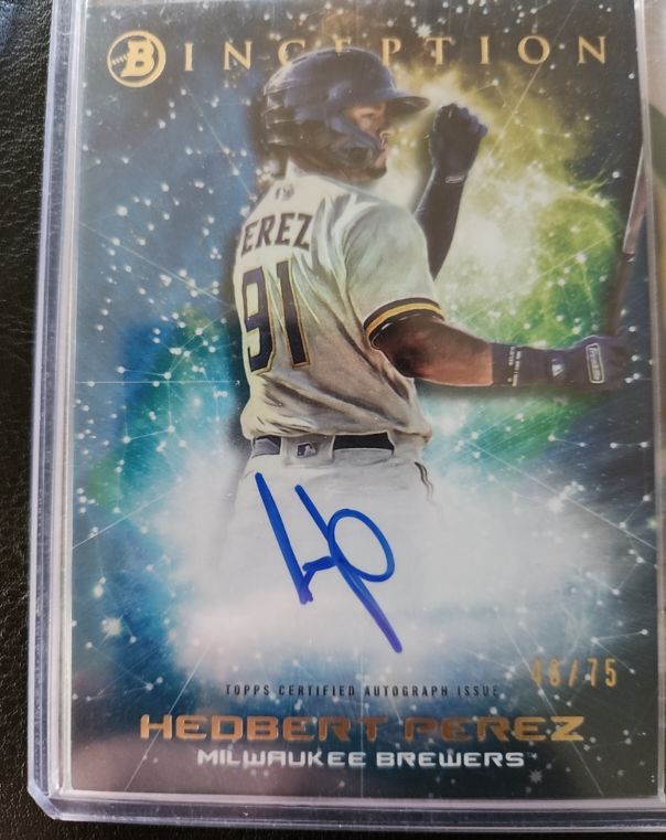 2022 Bowman Inception Primordial Prospects Autograph #PPA-HP Hedbert Perez — front
