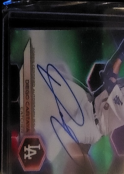 2021 Bowman Chrome Prospect Autographs #CPA-BE Diego Cartaya — front