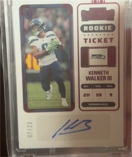2022 Panini Contenders Rookie Ticket #211 Kenneth Walker III — front