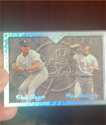 1995 Leaf Cornerstones #3 Wade Boggs / Don Mattingly — front