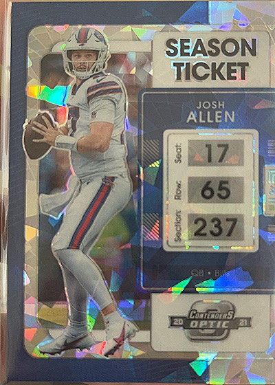 2021 Panini Contenders Optic Season Ticket #ST-17 Josh Allen — front