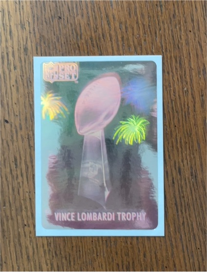 1990 Pro Set #NNO Vince Lombardi Trophy Hologram — front