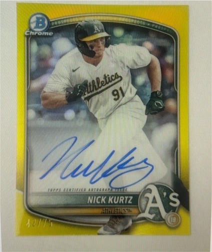 2025 Bowman Chrome #CPA-NK Nick Kurtz — front