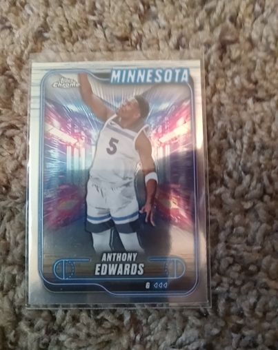 2024-25 Topps Chrome #77 Anthony Edwards — front