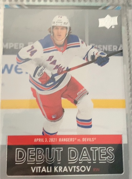 2021-22 Upper Deck Debut Dates #DD-24 Vitali Kravtsov — front