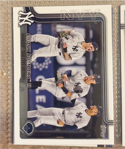 2025 Topps #184 Bronx Bombers II: Yankees Trio Eyes History — front