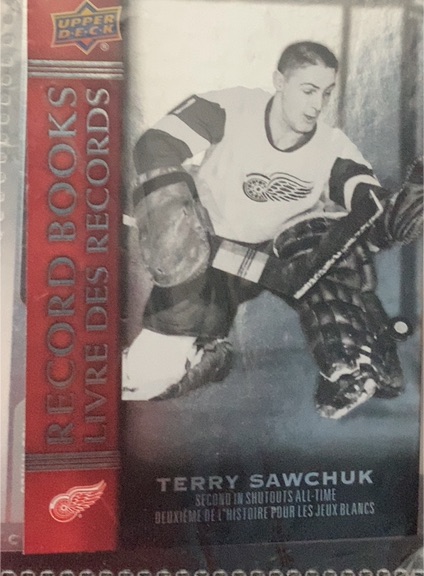 2023 Upper Deck Tim Hortons Legends #RB-4 Terry Sawchuk Record Books — front