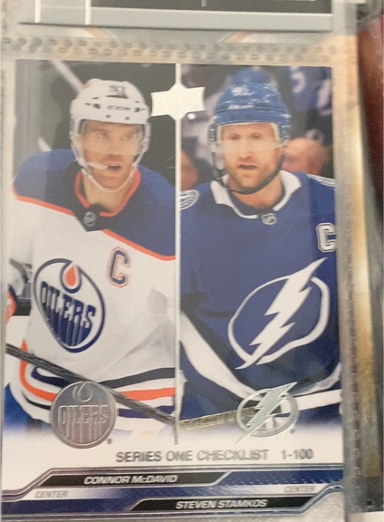 2023-24 Upper Deck Series 1 #199 Connor McDavid / Steven Stamkos Checklist — front