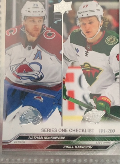 2023-24 Upper Deck #200 Nathan MacKinnon / Kirill Kaprizov — front