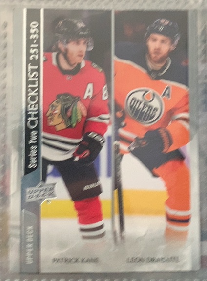2020-21 Upper Deck Series 2 #449 Patrick Kane / Leon Draisaitl Checklist — front