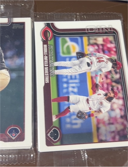2025 Topps Series 1 #295 It Takes Two: Middle-Infield Maestros Cincinnati Reds — front