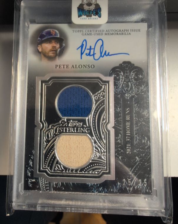2023 Topps Sterling Swings Auto Relics Pete Alonso #SWARPA — front