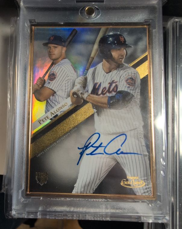 2019 Topps Gold Label Framed Autographs #GLA-PA Pete Alonso — front