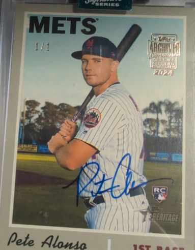 2024 Topps Archives Signature Series #1/1 Pete Alonso — front