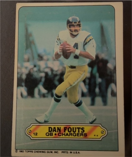 1983 Topps #12 Dan Fouts — front