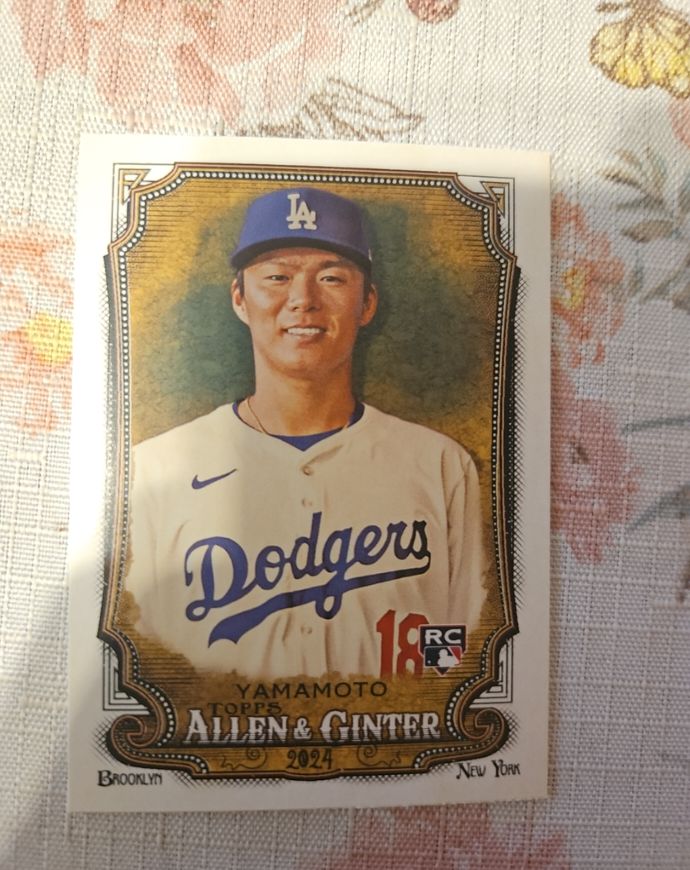 2024 Topps Allen & Ginter #201 Yoshinobu Yamamoto — front