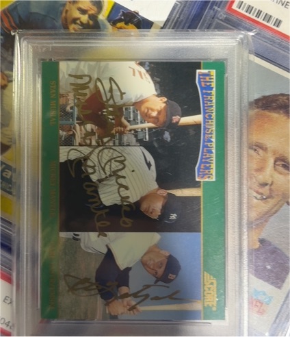1992 Score #4 Musial / Mantle / Yastrzemski The Franchise — front