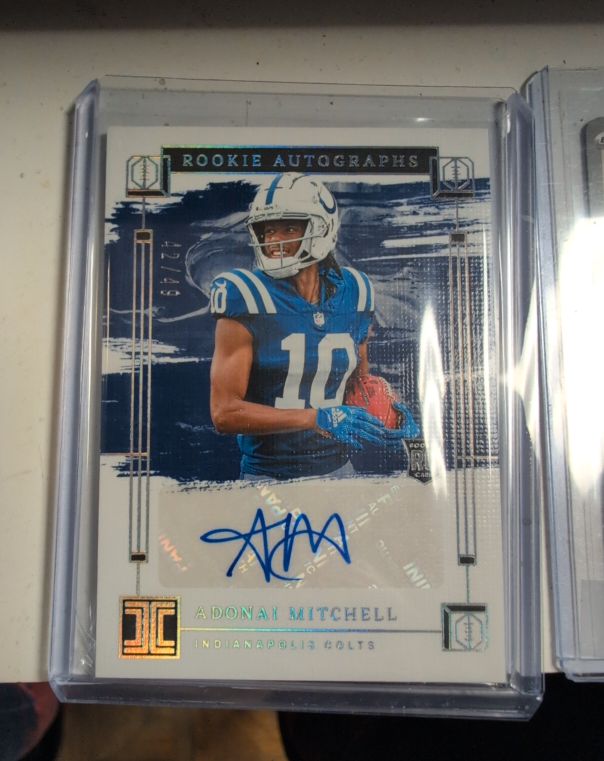 2024 Panini Impeccable Rookie Autographs #RA-AM Adonai Mitchell — front
