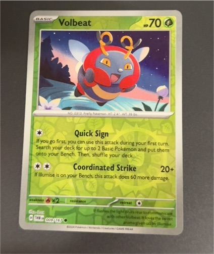 2024 Pokémon S&V Twilight Masquerade #009 Volbeat — front