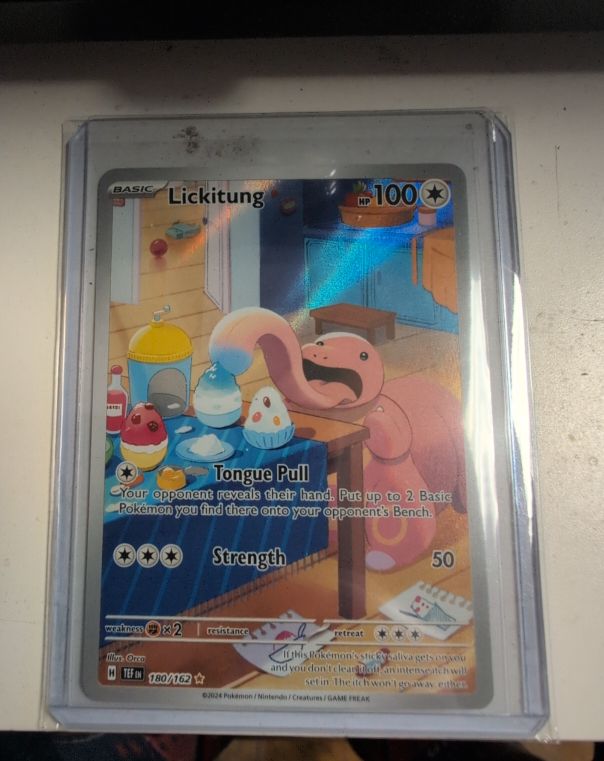 2024 Pokémon Temporal Forces #180 Lickitung Illustration Rare — front
