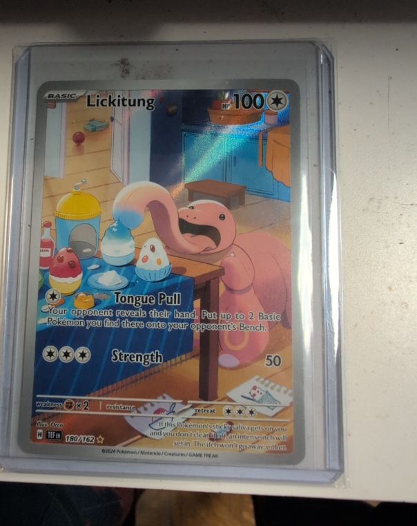 2024 Pokemon Temporal Forces #180 Lickitung Illustration Rare — front