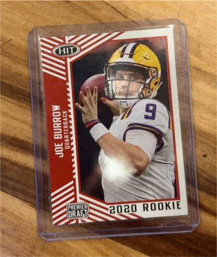 2020 Sage Hit Premier Draft #56 Joe Burrow — front