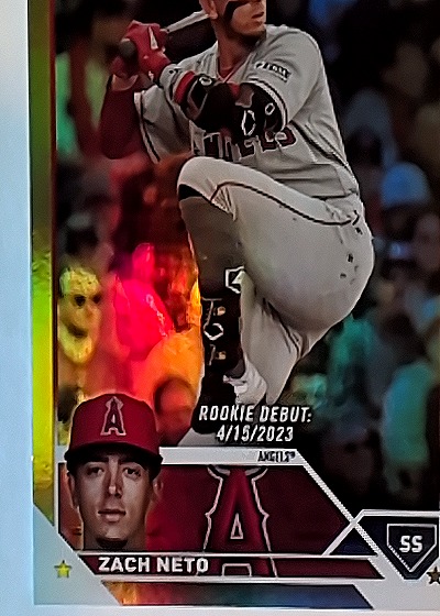 2023 Topps Update #US329 Zach Neto Rookie Debut — front