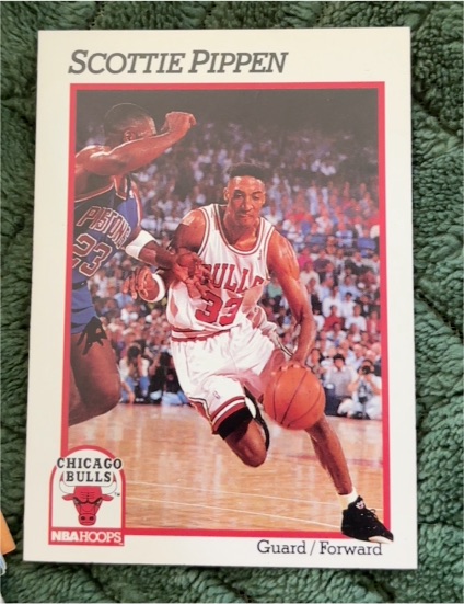 1991-92 NBA Hoops #34 Scottie Pippen — front