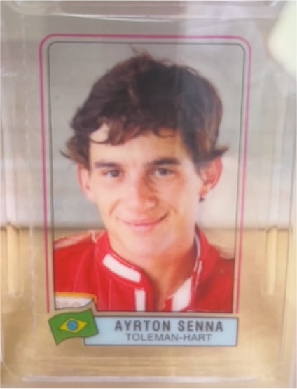 1984 Panini F1 Grand Prix Scratch N' Play Ayrton Senna — front