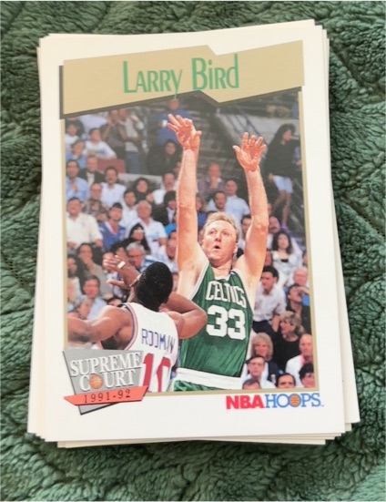 1991-92 NBA Hoops Supreme Court #451 Larry Bird — front