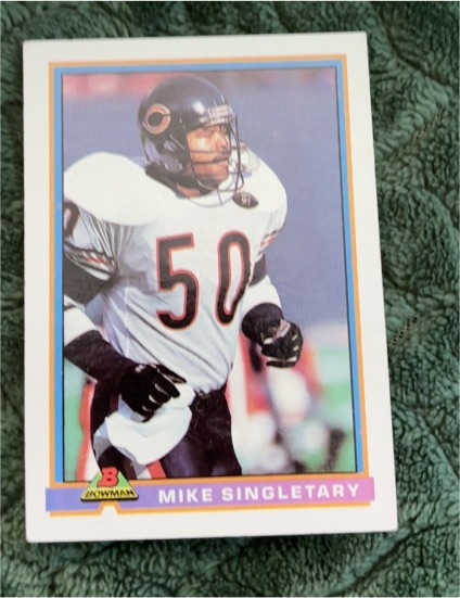 1991 Bowman #58 Mike Singletary — front