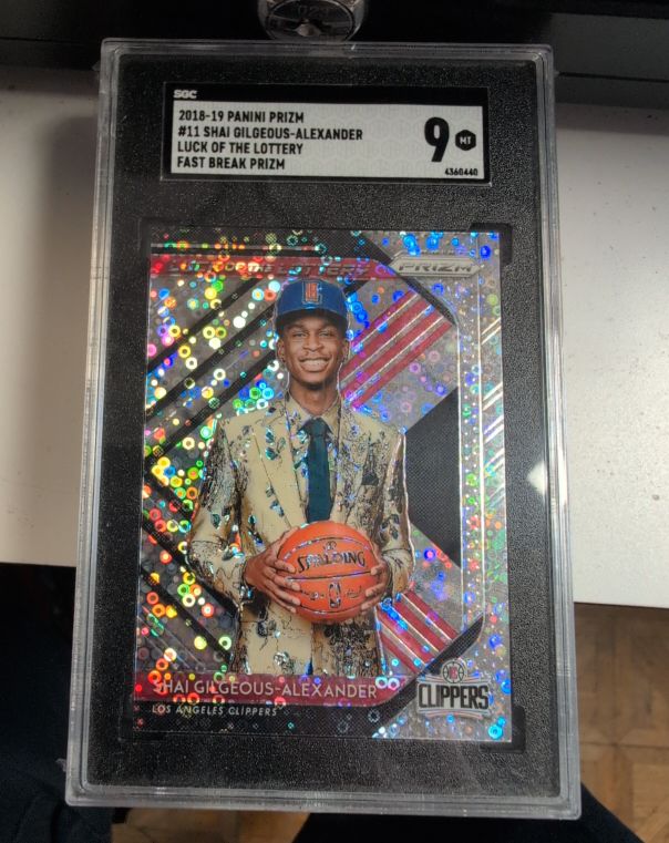 2018-19 Panini Prizm #11 Shai Gilgeous-Alexander Luck of the Lottery Fast Break Prizm — front