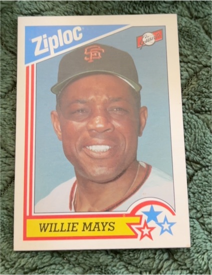 1992 Dow Brands Ziploc #8 Willie Mays — front