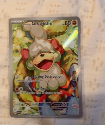 2024 Pokémon TCG Sv06 Twilight Masquerade #181 Hisuian Growlithe Illustration Rare — front