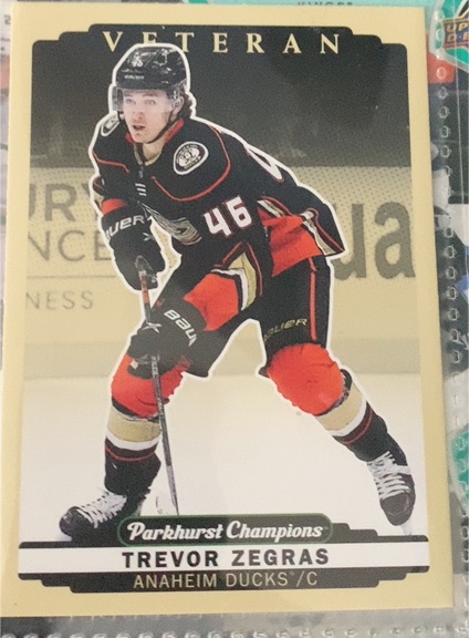 2022-23 Upper Deck Parkhurst Champions #218 Trevor Zegras — front