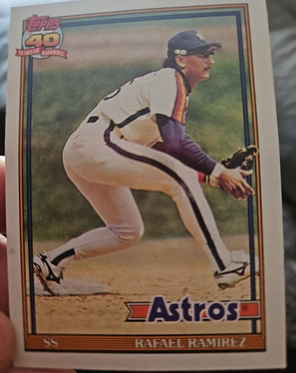 1991 Topps #423 Rafael Ramirez Houston Astros — front