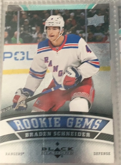 2022-23 Upper Deck Extended Black Diamond Rookie Gems #BD-10 Braden Schneider — front