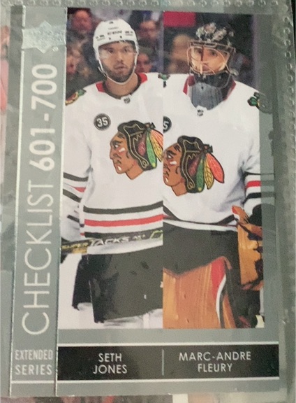2021-22 Upper Deck #700 Seth Jones / Marc-Andre Fleury — front