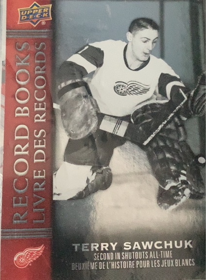 2022-23 Upper Deck Tim Hortons Legends Record Books #RB-4 Terry Sawchuk — front
