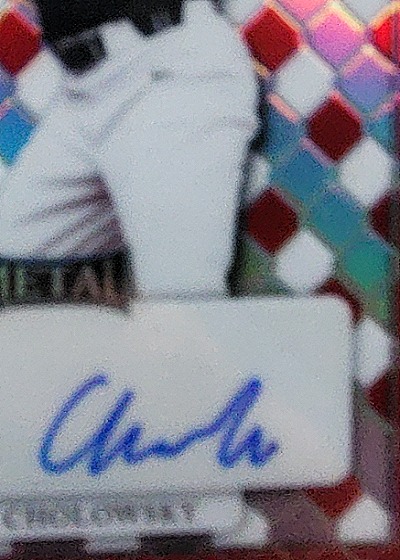 2023 Leaf Perfect Game National Showcase Metal Autograph Christopher Patterson #1/1 — front