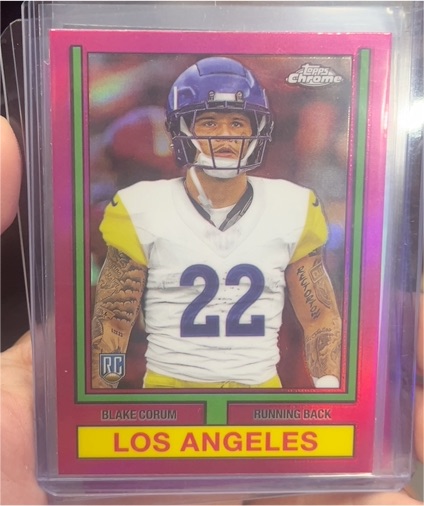 2024 Topps Chrome 1974 Throwback #74TF-14 Blake Corum — front